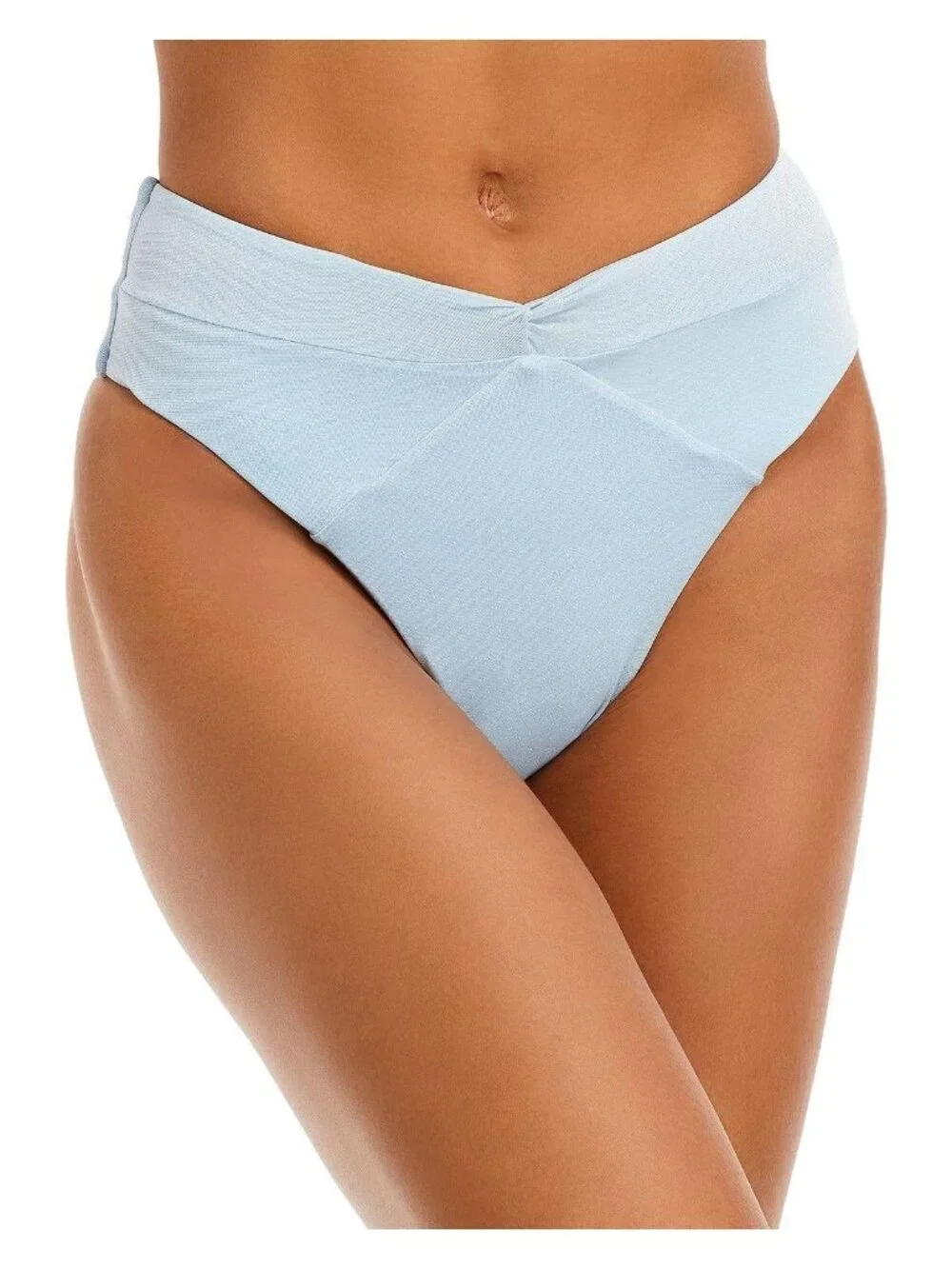 L*Space Shimmer Nancy Lee Bikini Bottoms in Sky Blue XLarge New Womens Swimsuit